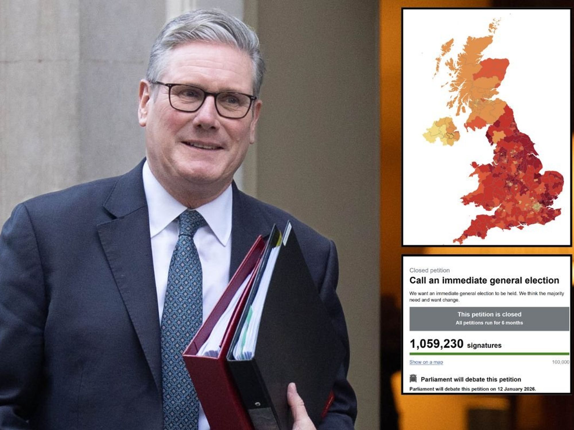 Petition demanding immediate General Election closes as Keir Starmer braces for crunch MPs debate