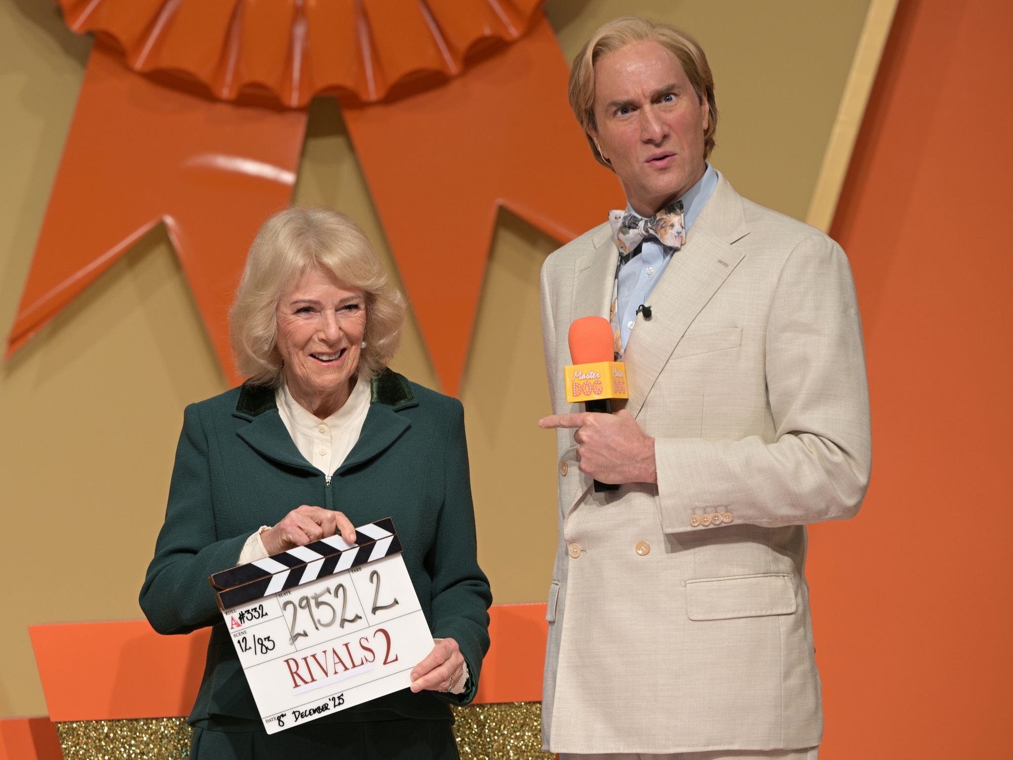 Queen Camilla visits TV set of Disney's adaptation of Rivals in tribute to her close Dame Jilly Cooper