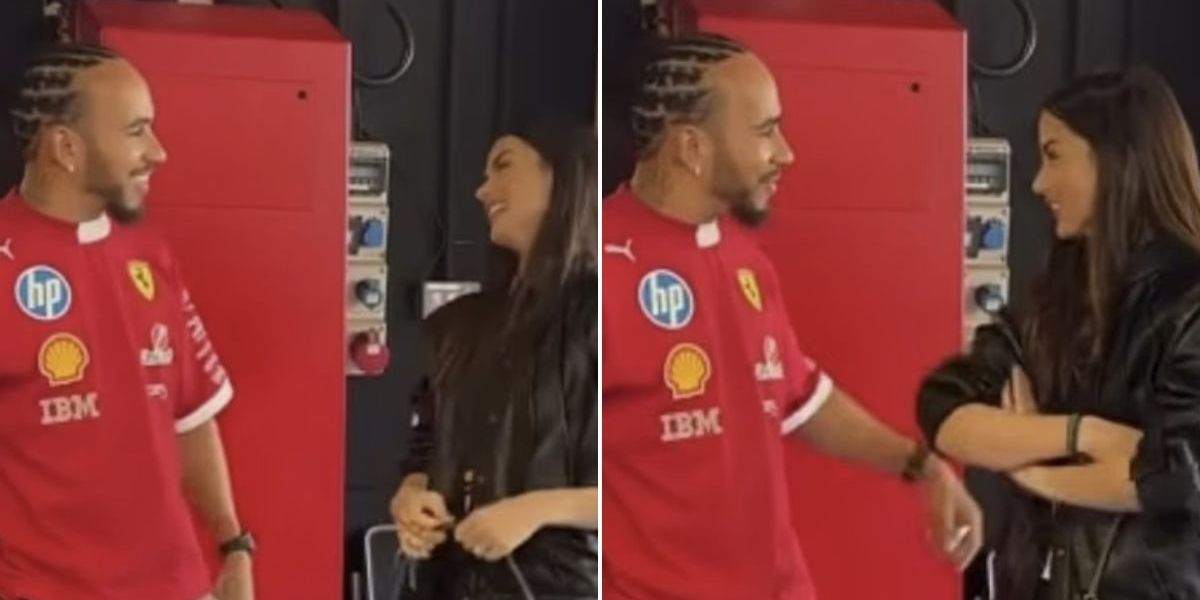 Lewis Hamilton and Ana de Armas in flirty exchange at Abu Dhabi Grand Prix after Tom Cruise split Lewis Hamilton and Ana de Armas in flirty exchange at Abu Dhabi Grand Prix after Tom Cruise split