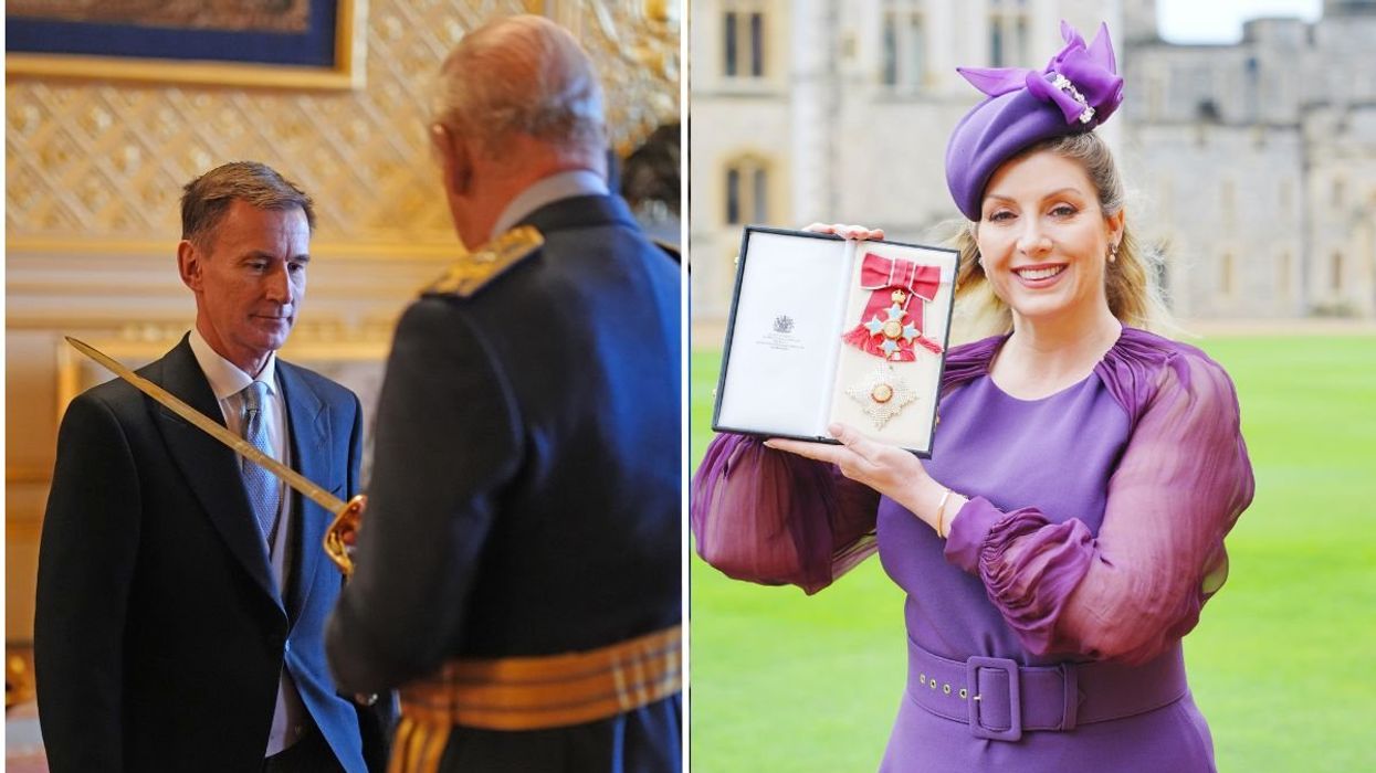 King Charles presents knighthood to Jeremy Hunt and damehood to Penny Mordaunt