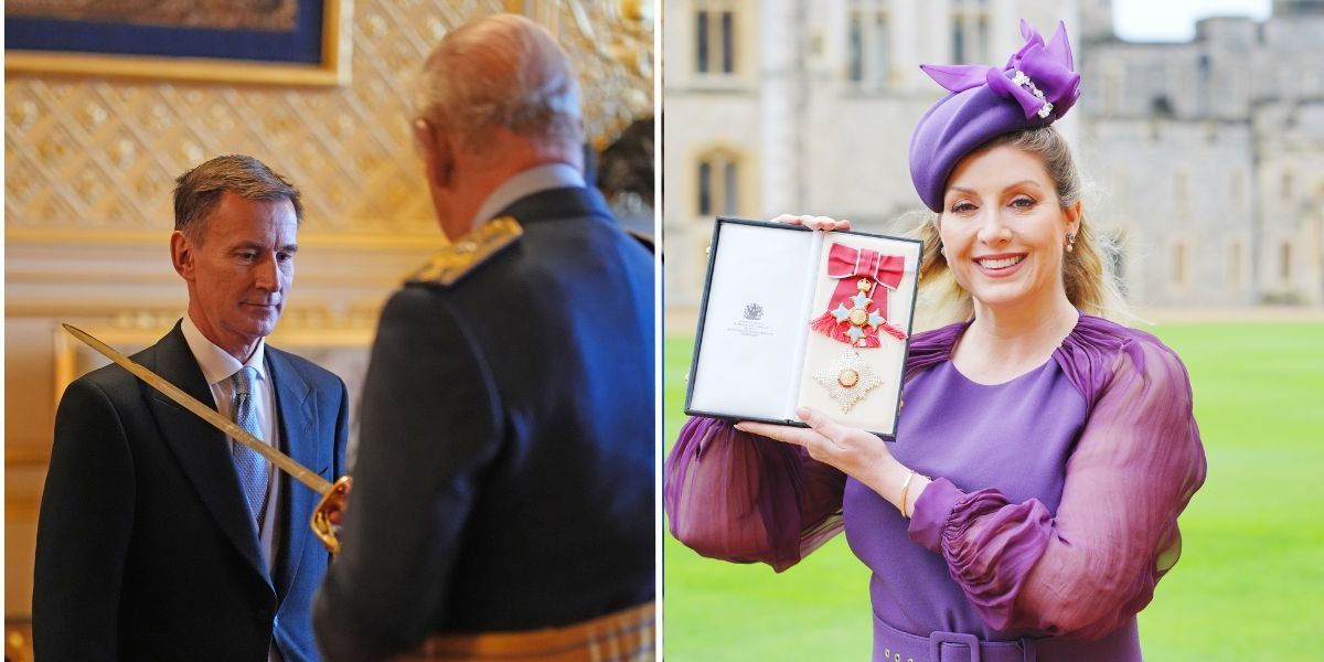 King Charles presents knighthood to Jeremy Hunt and damehood to Penny Mordaunt King Charles presents knighthood to Jeremy Hunt and damehood to Penny Mordaunt