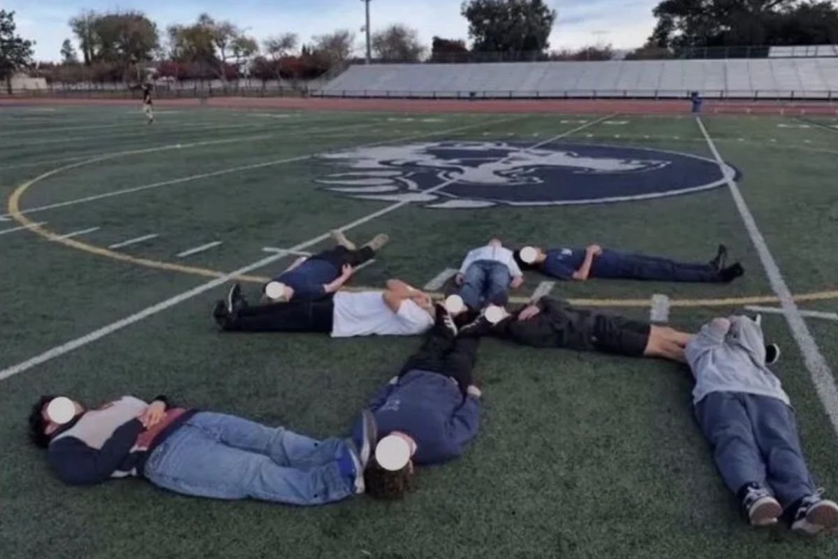 Students form 'human swastika' on school football field in 'disturbing and unacceptable act of antisemitism'