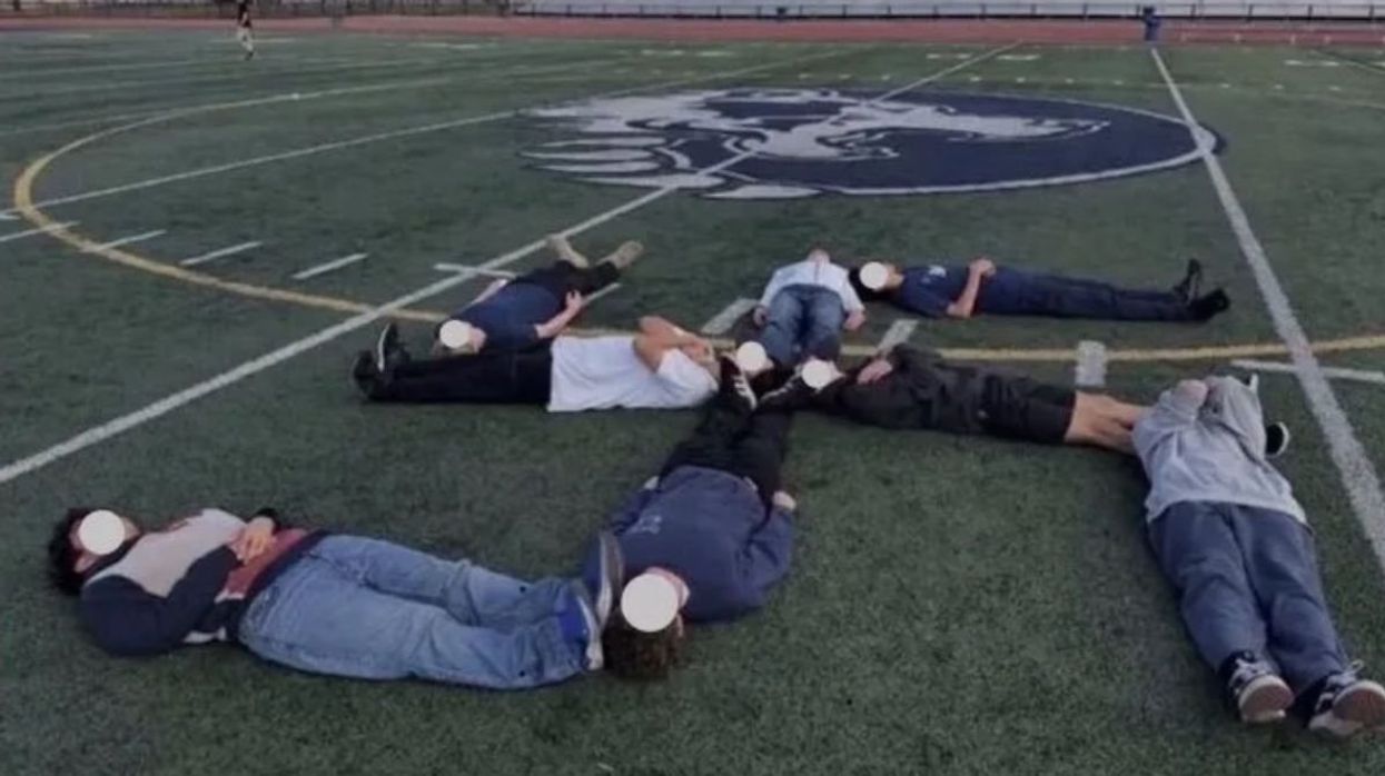 Students form 'human swastika' on school football field in 'disturbing and unacceptable act of antisemitism'