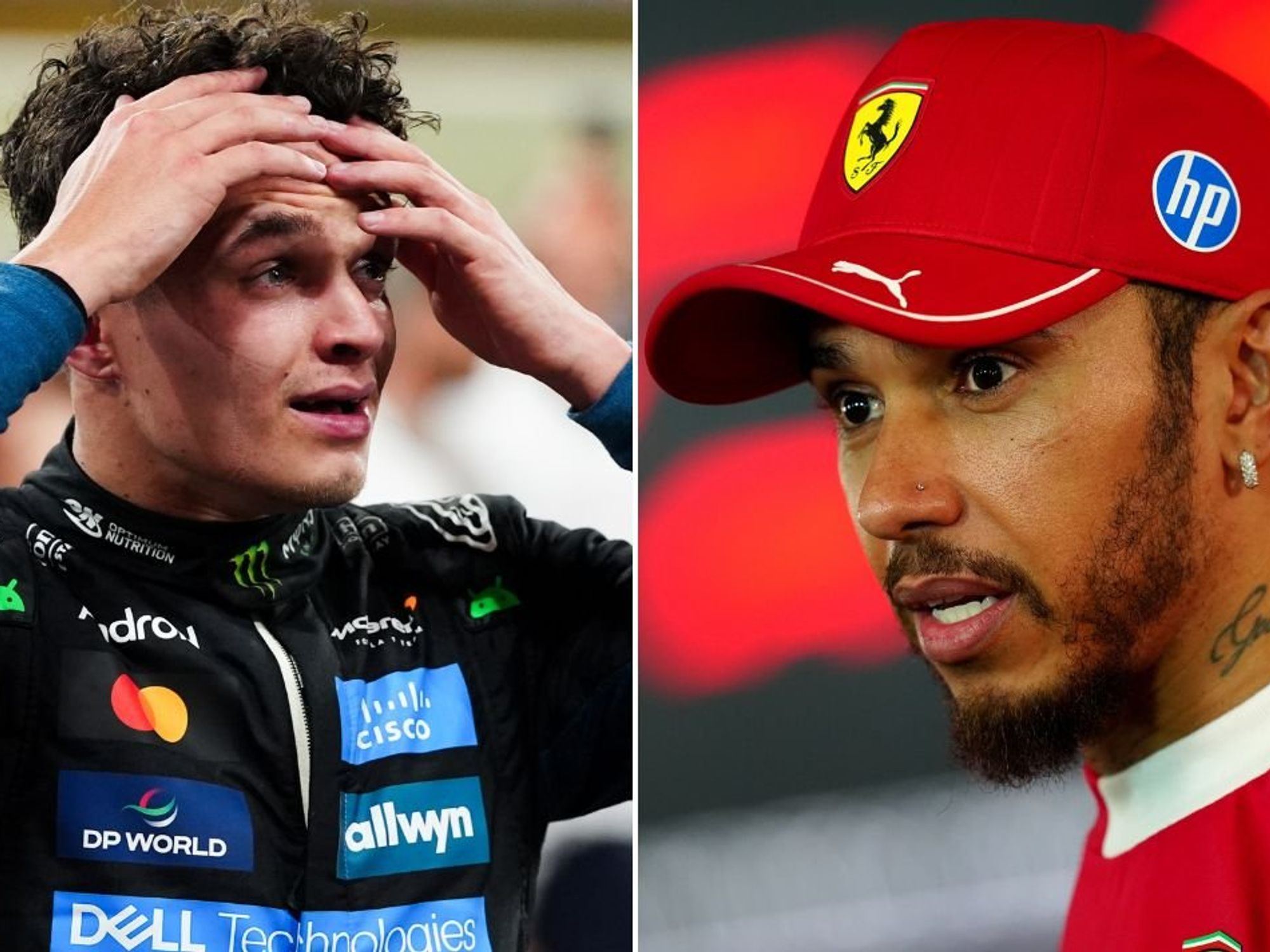 Lando Norris challenges Lewis Hamilton to title fight after Ferrari star's miserable season