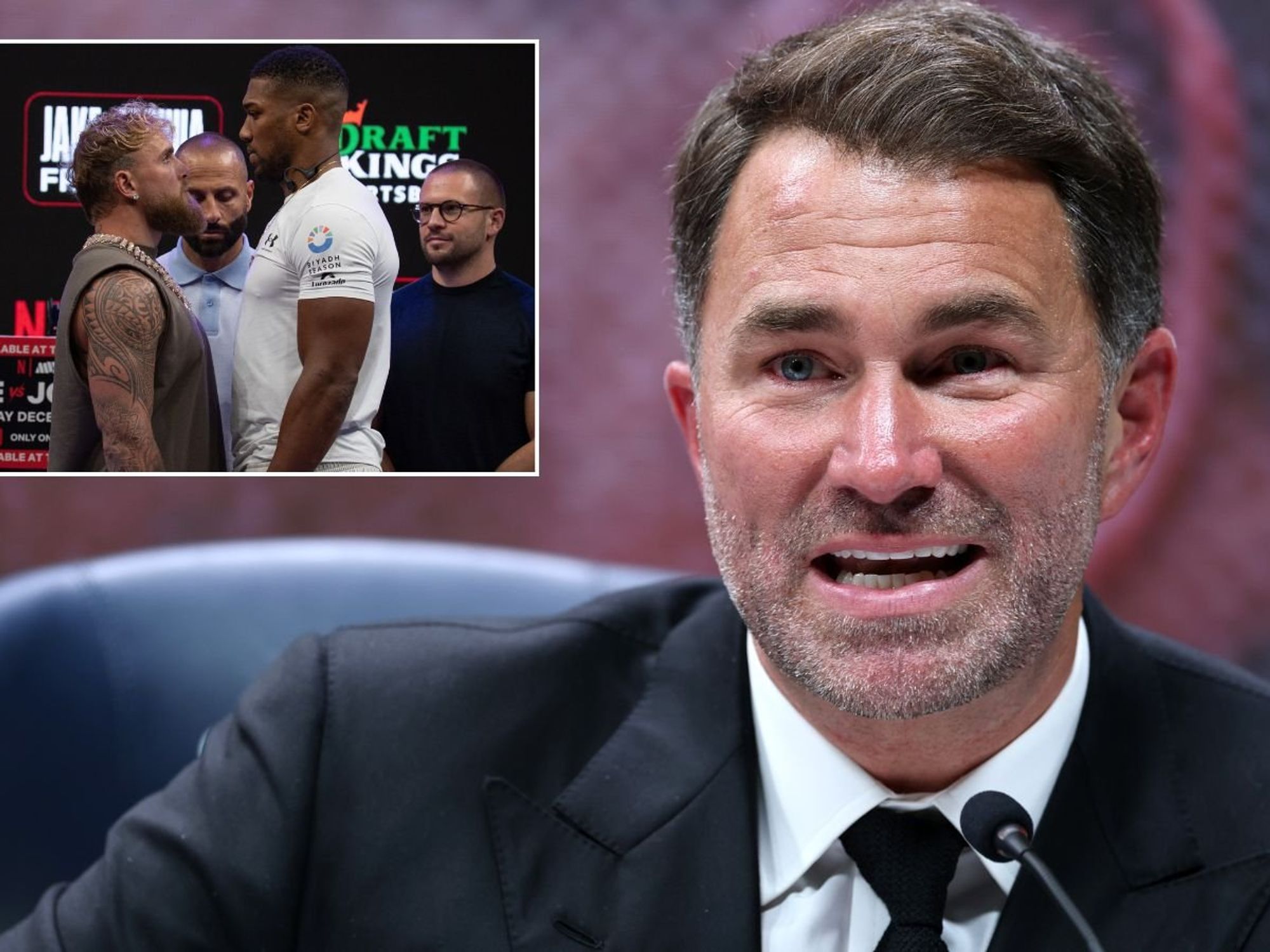 Eddie Hearn makes 'embarrassing' admission as Jake Paul and Anthony Joshua fight creeps closer