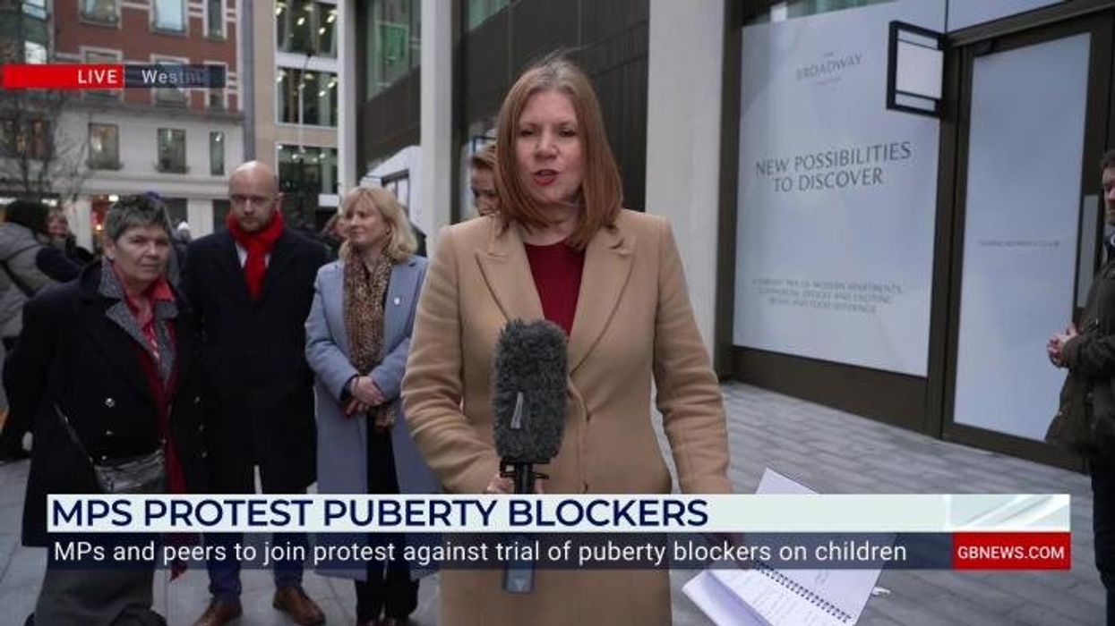 WATCH: Sarah Pochin joins MPs at Westminster protest against puberty blocker trial