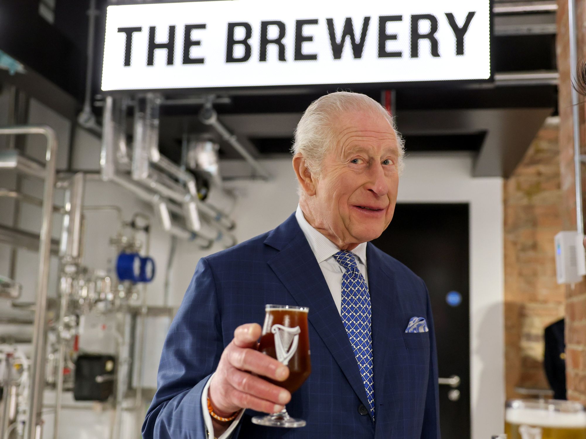 King Charles celebrates completion of £73m investment with pint of Guinness