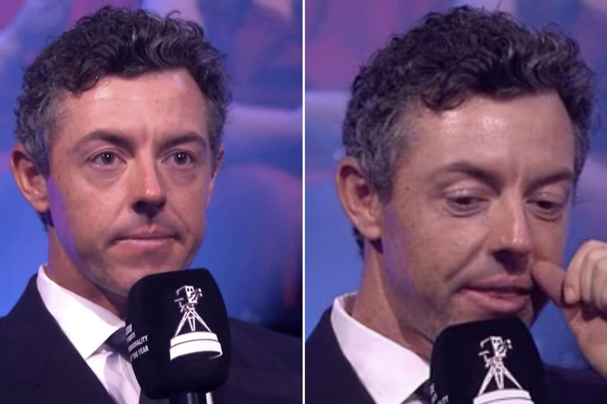 Rory McIlroy fights back tears paying tribute to fathers of Southport victims during SPOTY awards