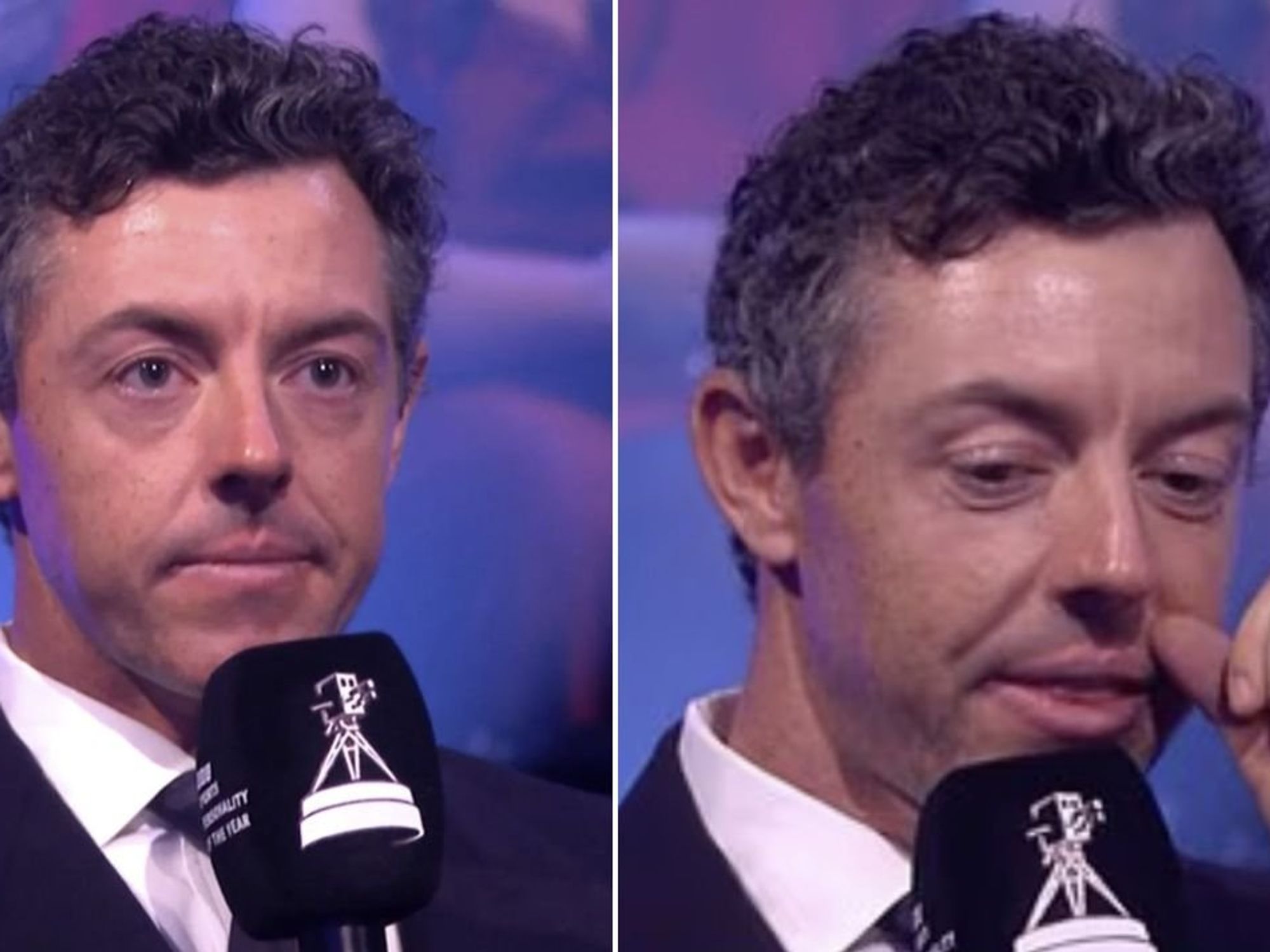 Rory McIlroy fights back tears paying tribute to fathers of Southport victims during SPOTY awards