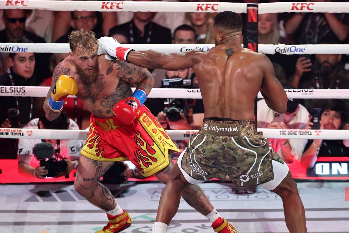 Anthony Joshua bounces back from slow start to beat Jake Paul as boxing fans left furious