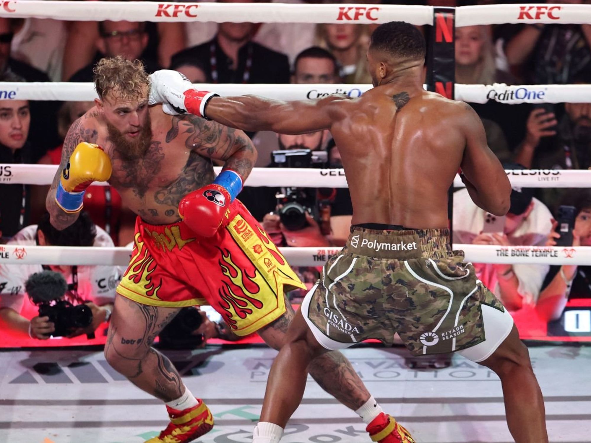 Anthony Joshua bounces back from slow start to beat Jake Paul as boxing fans left furious