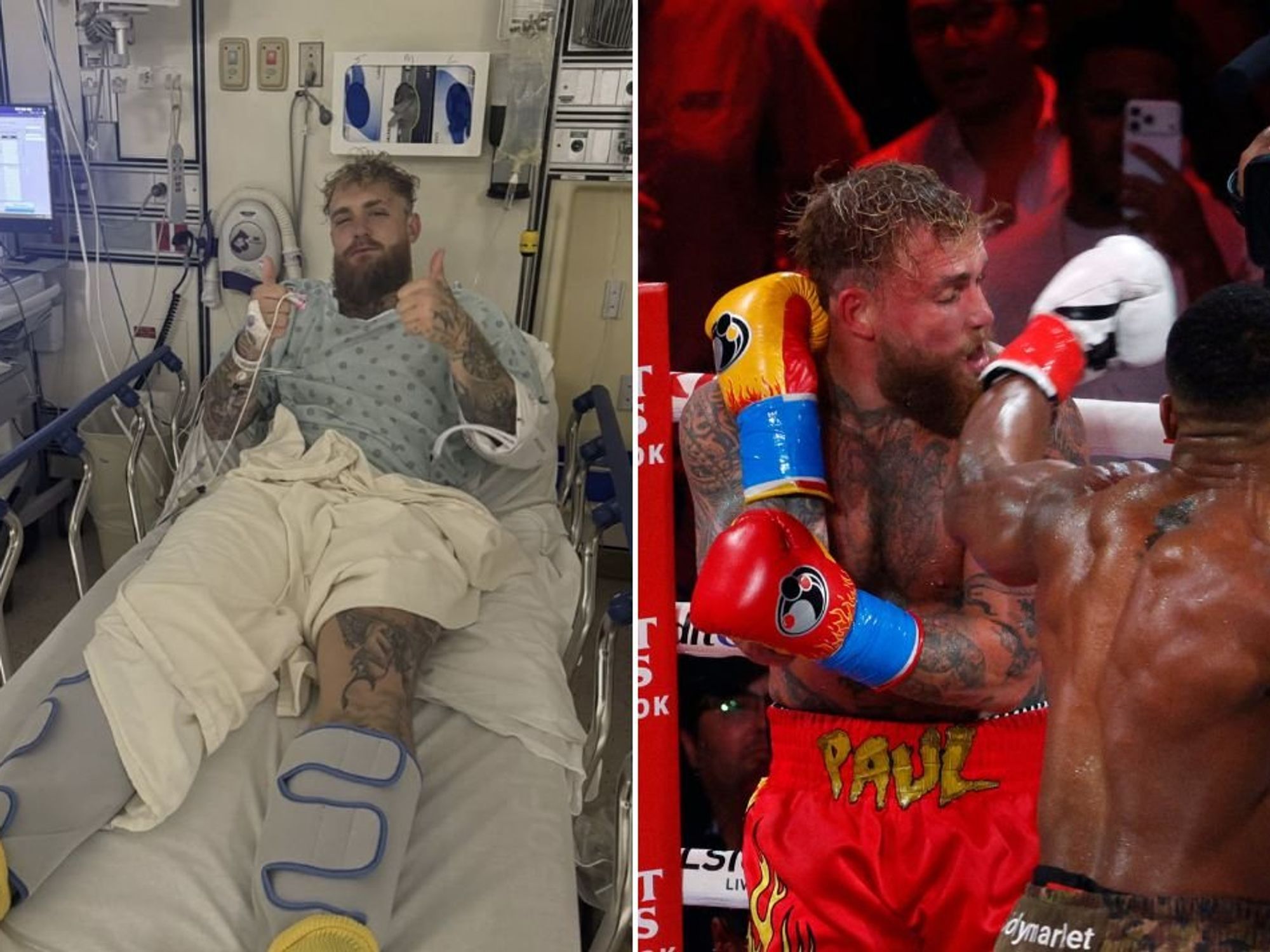 Jake Paul gives health update from hospital bed after Anthony Joshua knockout: 'Only liquids for ...