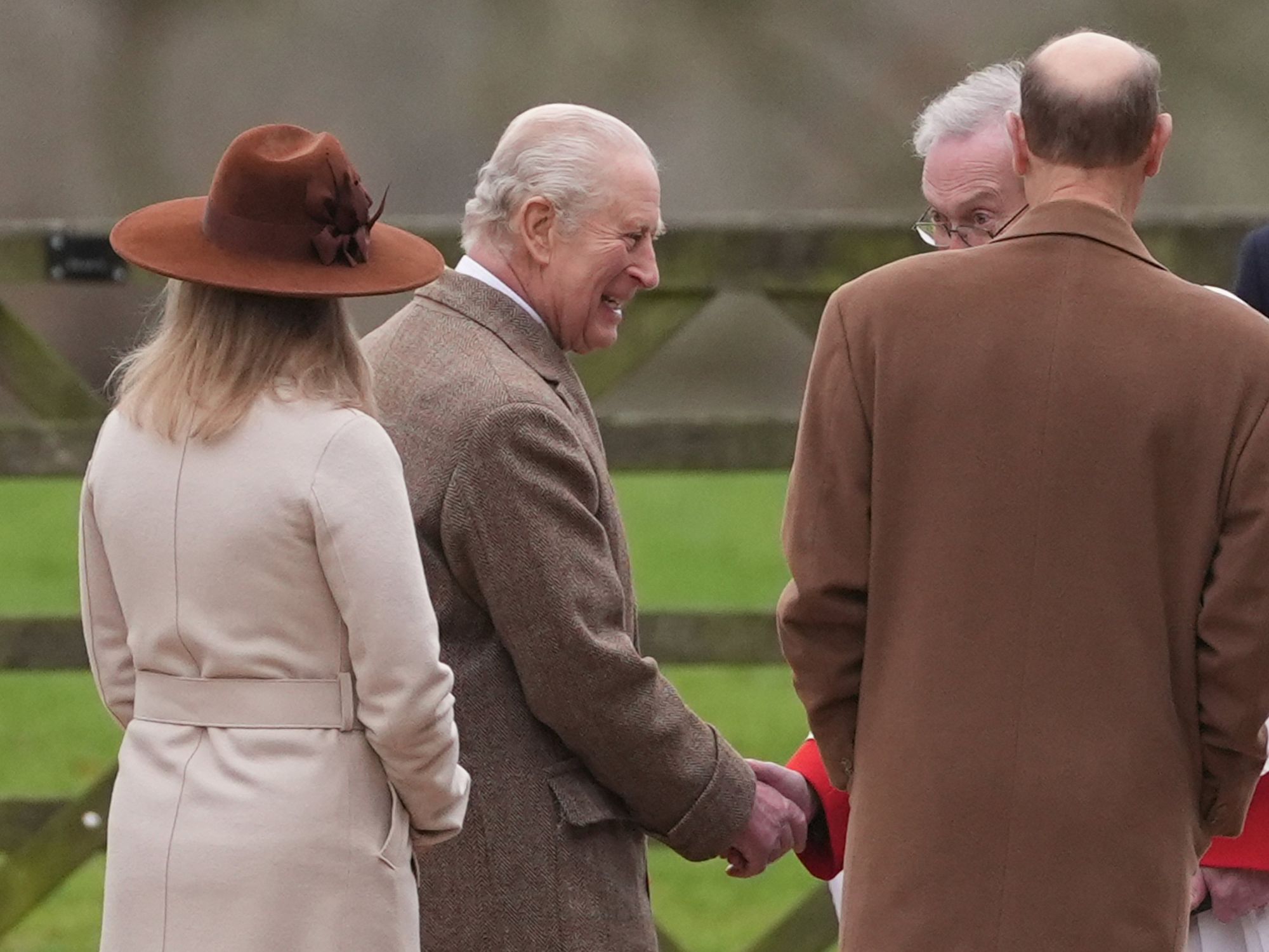 King Charles makes his first public appearance since Christmas Day alongside Sophie and Prince Edward