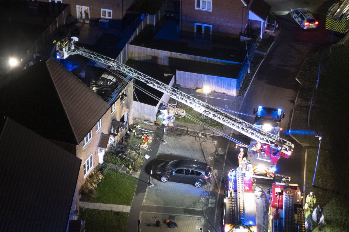 Girl dies in horror house fire as another child is rushed to hospital after firefighters raced to battle blaze
