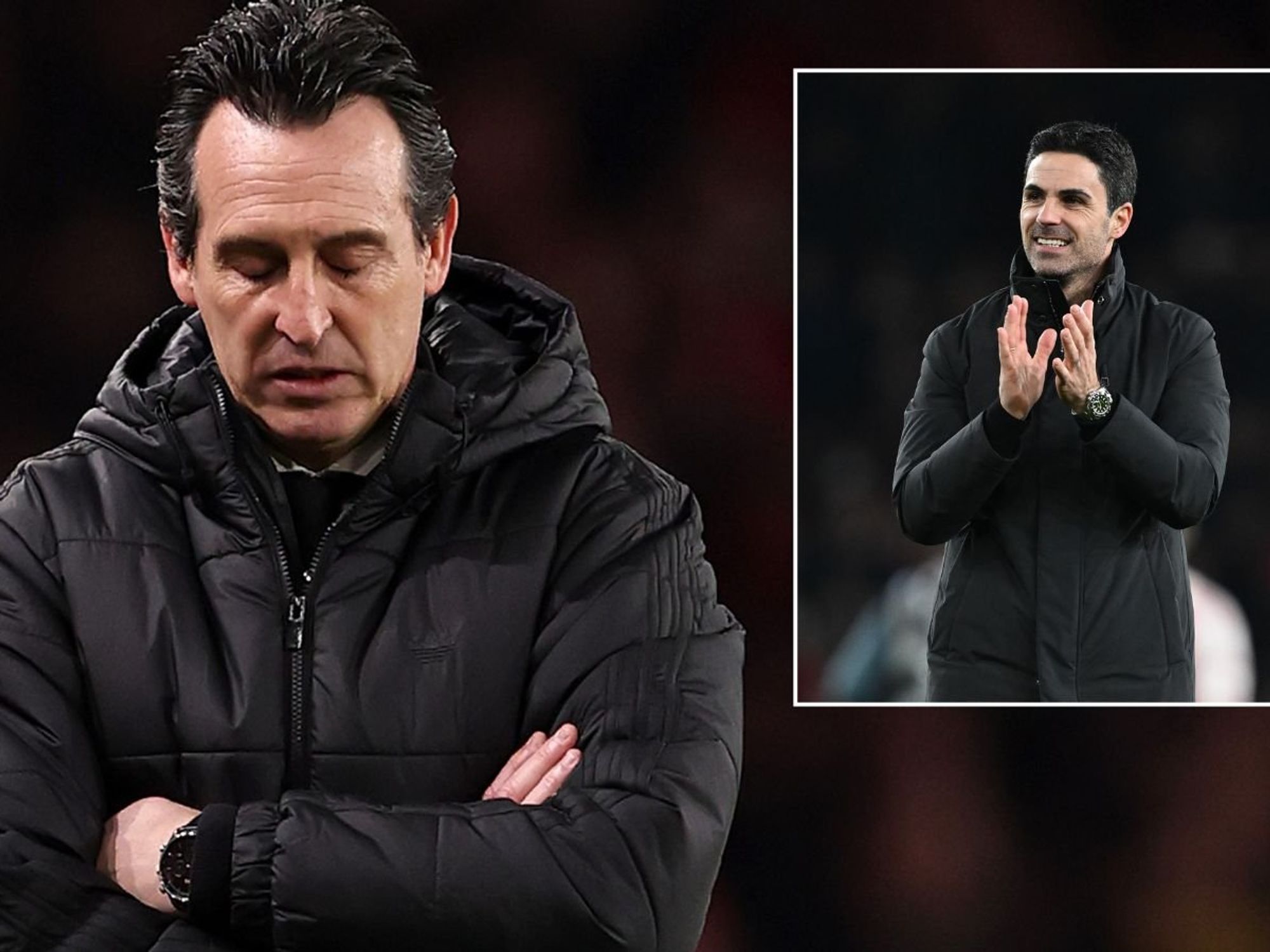 Unai Emery blames the weather after snubbing Mikel Arteta handshake following Aston Villa loss to Arsenal