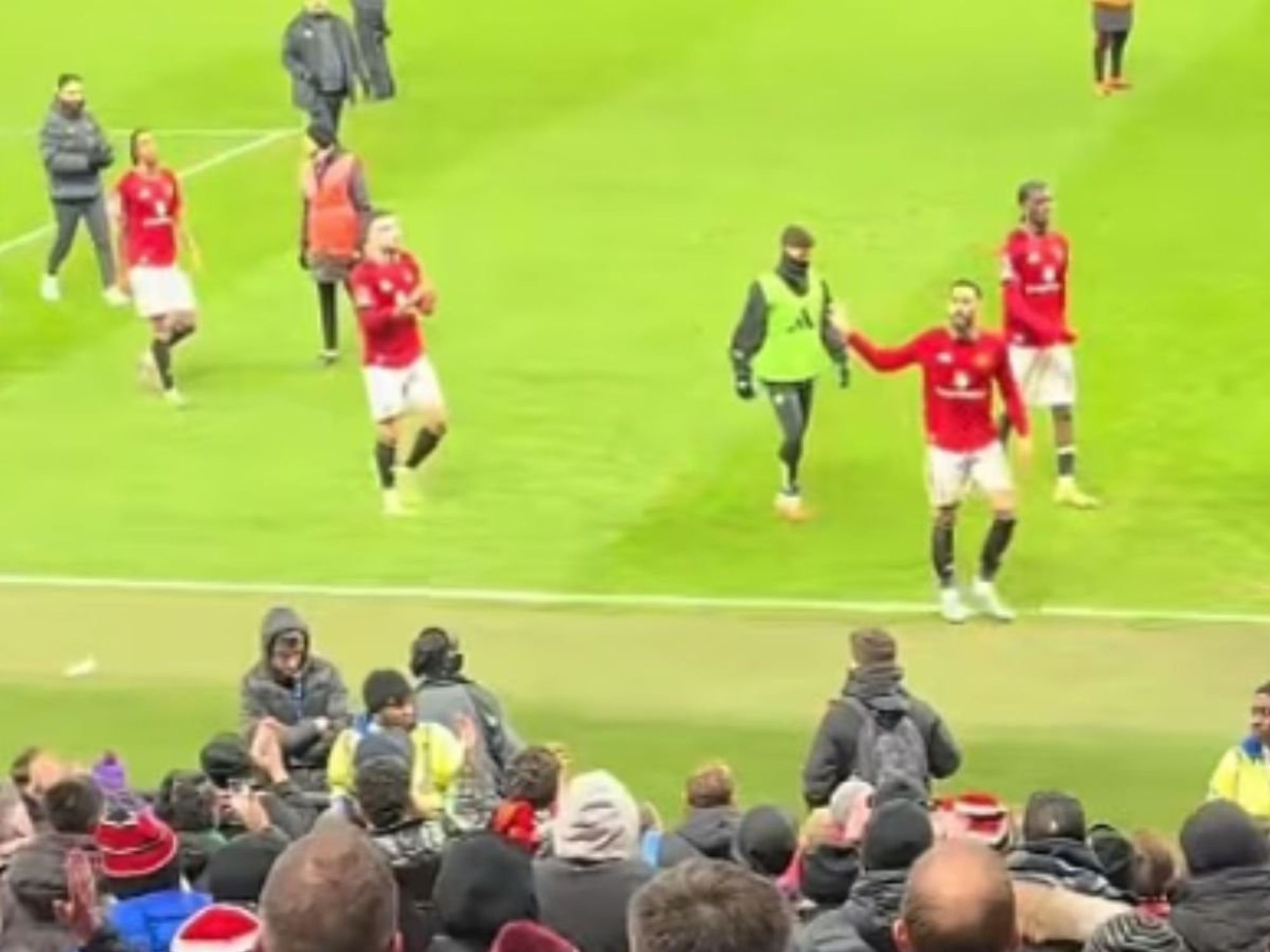 Man United star spotted gesturing angrily towards fans after points dropped in Wolves draw