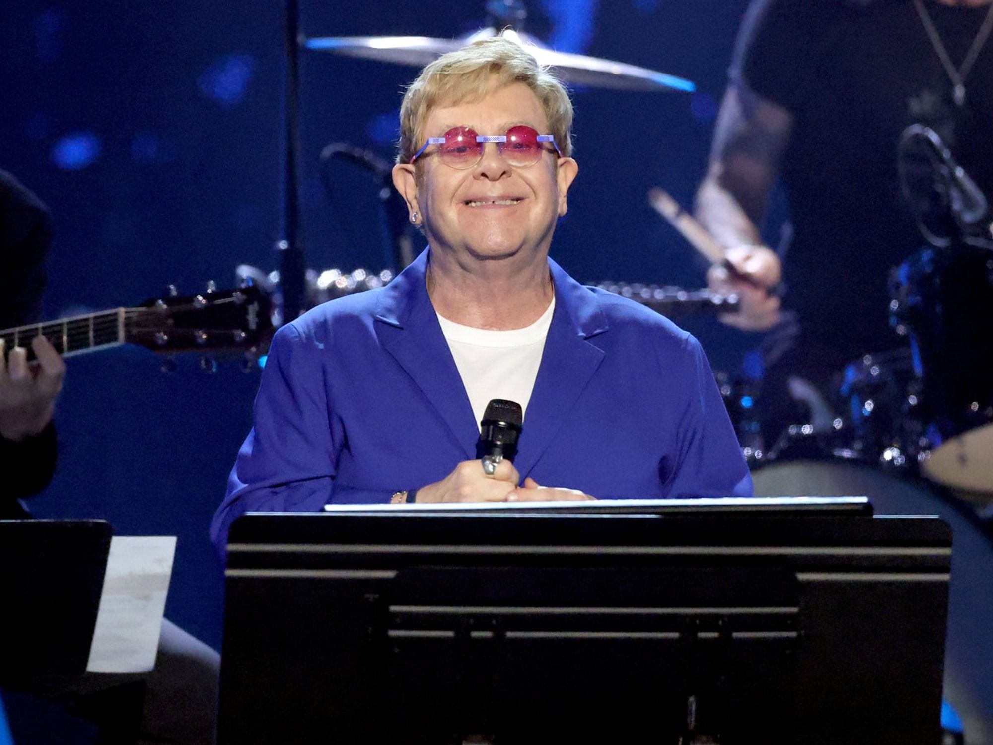 Sir Elton John, 78, shares first-ever snaps of 'grown-up' sons, 12 and 14, in rare social media insight