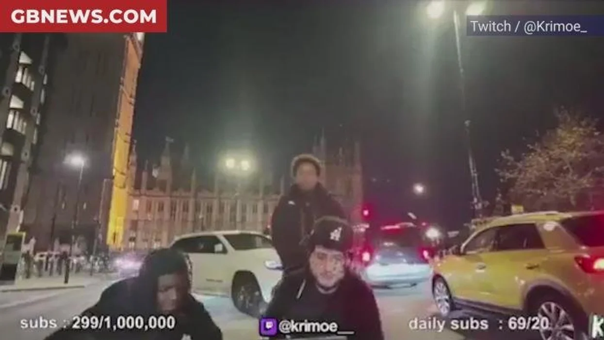 Watch dramatic moment 'influencer' is arrested outside Parliament after brandishing 'fake gun'