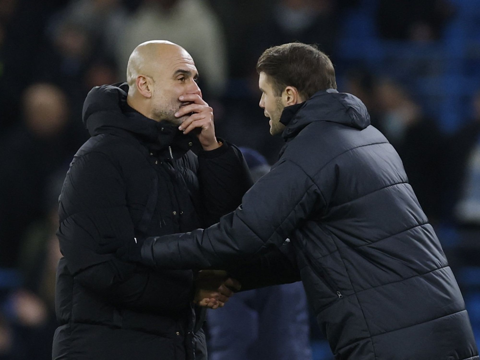 Pep Guardiola clashes with Brighton boss as Man City lose further ground in title race