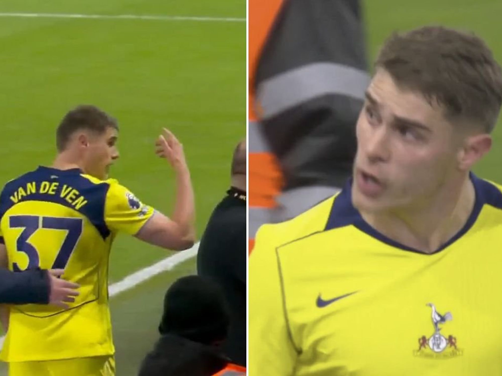 Micky van de Ven 'offers Tottenham fan out' as Spurs players clash with fans after Bournemouth loss