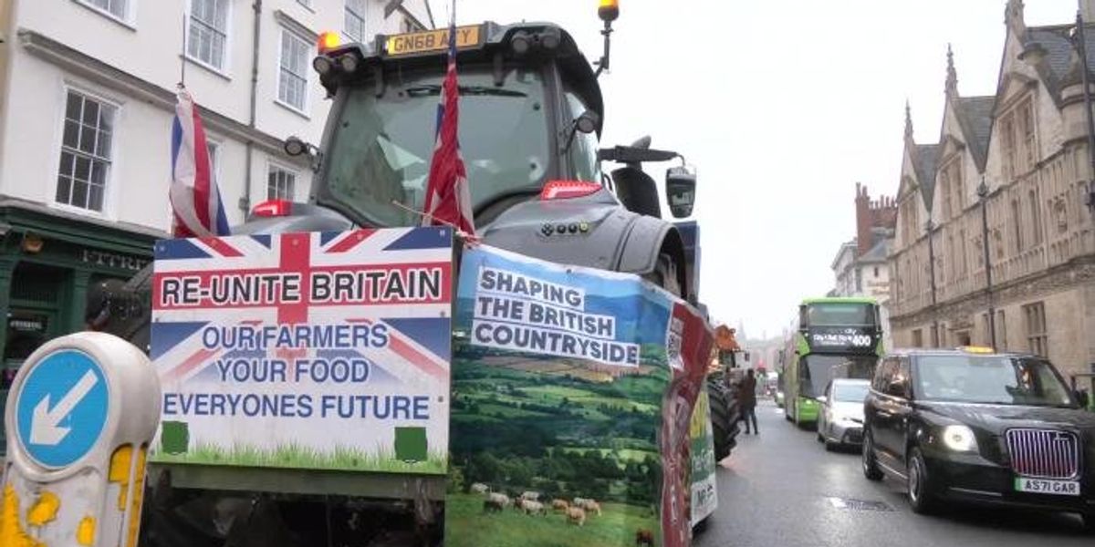 Farmers descend on Oxford Farming Conference in latest inheritance tax protest Farmers descend on Oxford Farming Conference in latest inheritance tax protest