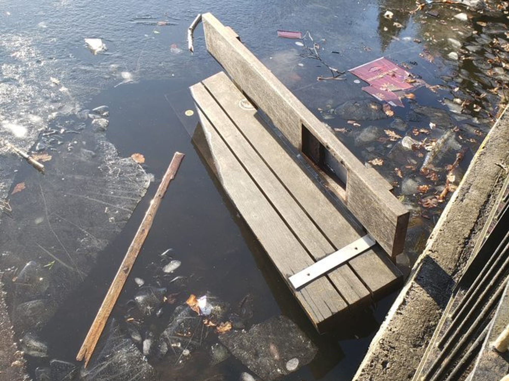 Holocaust survivor's bench 'smashed and dumped in frozen lake in antisemitic hate crime'