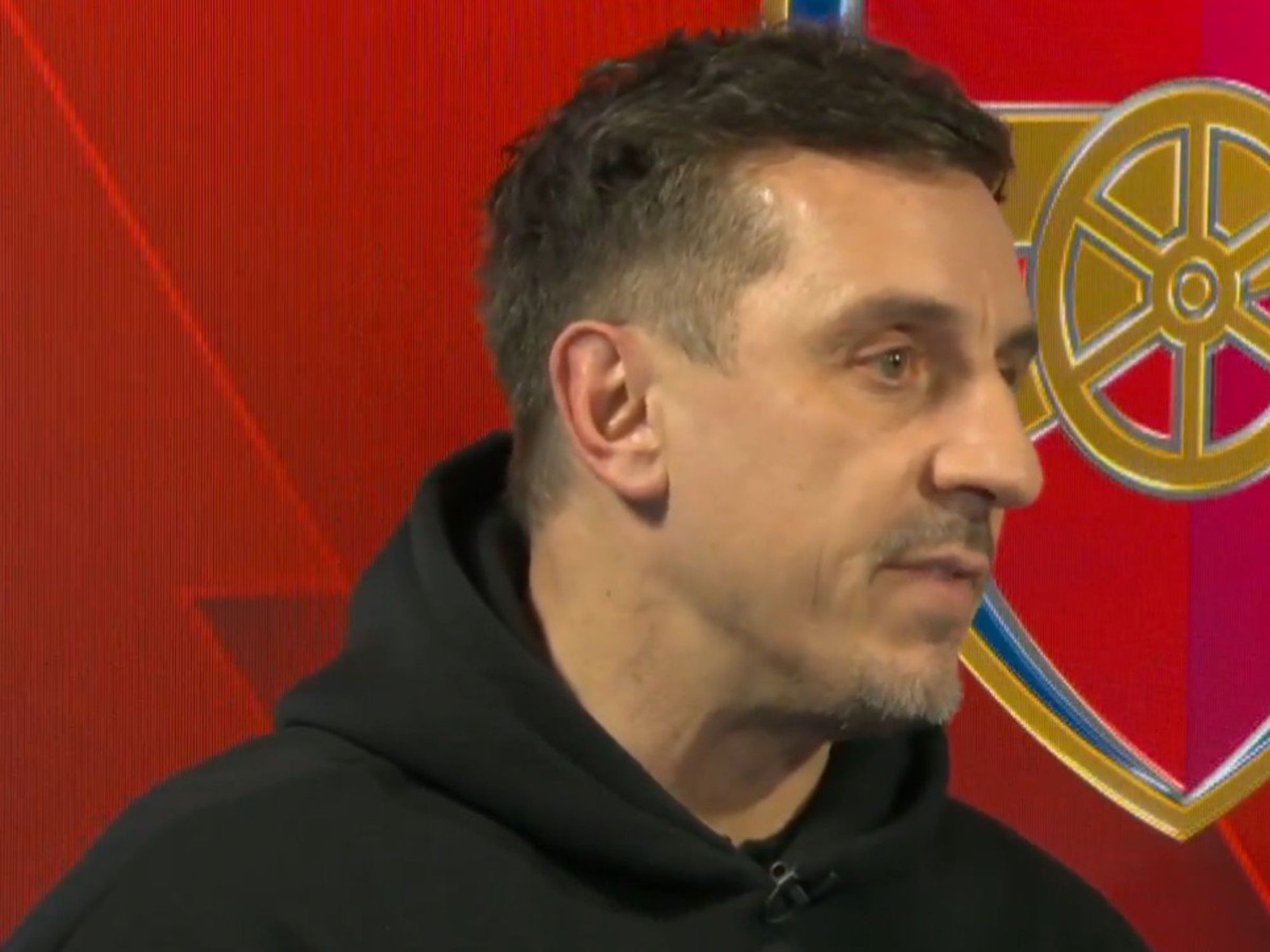 Gary Neville branded 'a disgrace' after making violent remark on live TV