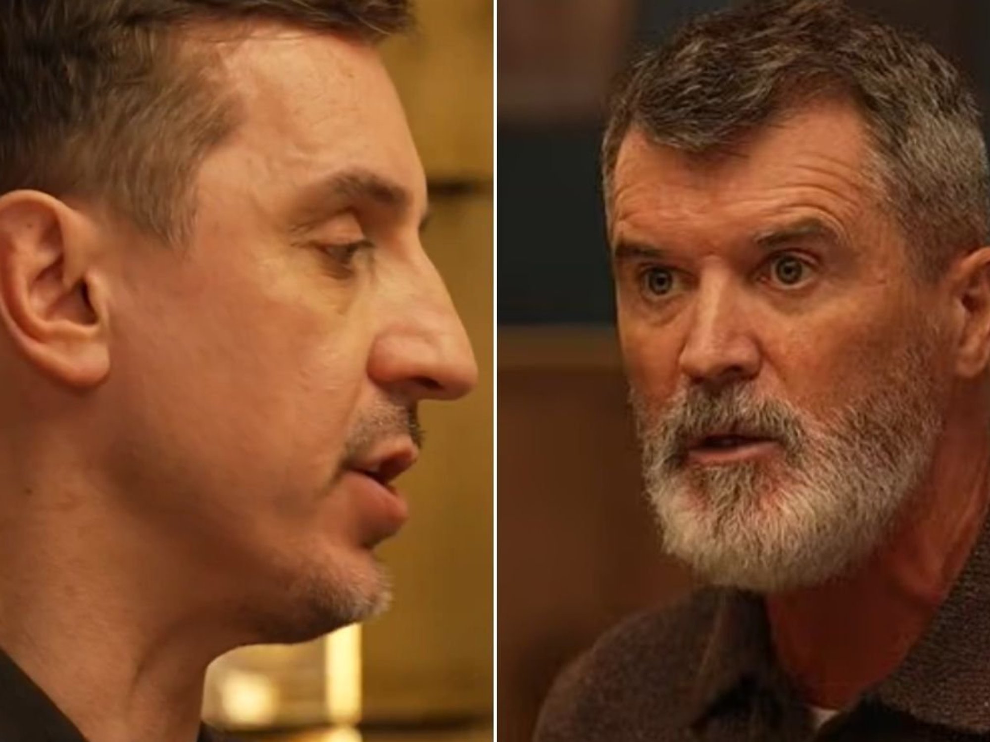 Roy Keane furiously snaps at Gary Neville in heated exchange after major changes at Man Utd