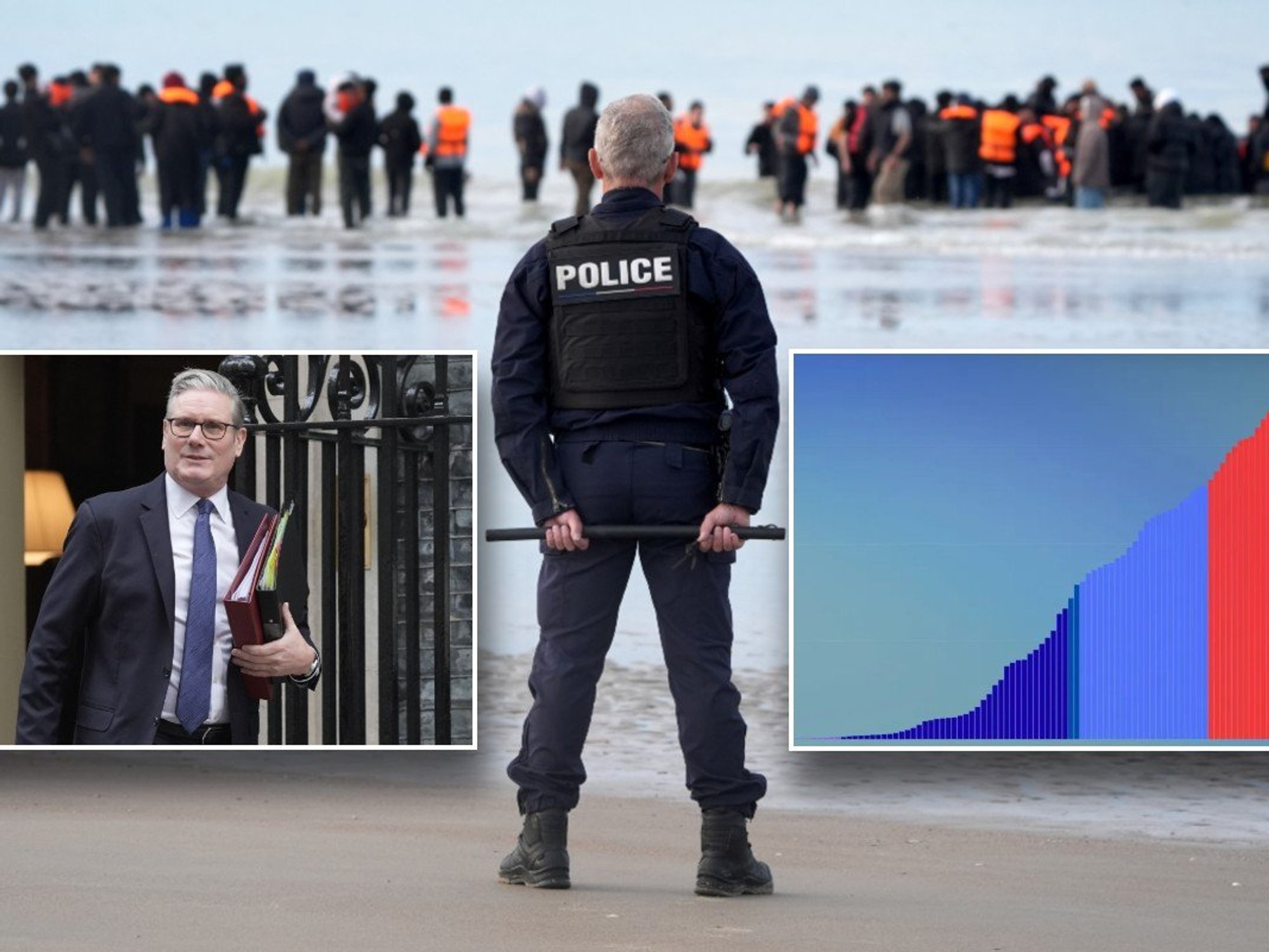 Keir Starmer’s small boats record officially WORST of any PM after 65k cross under Labour's watch