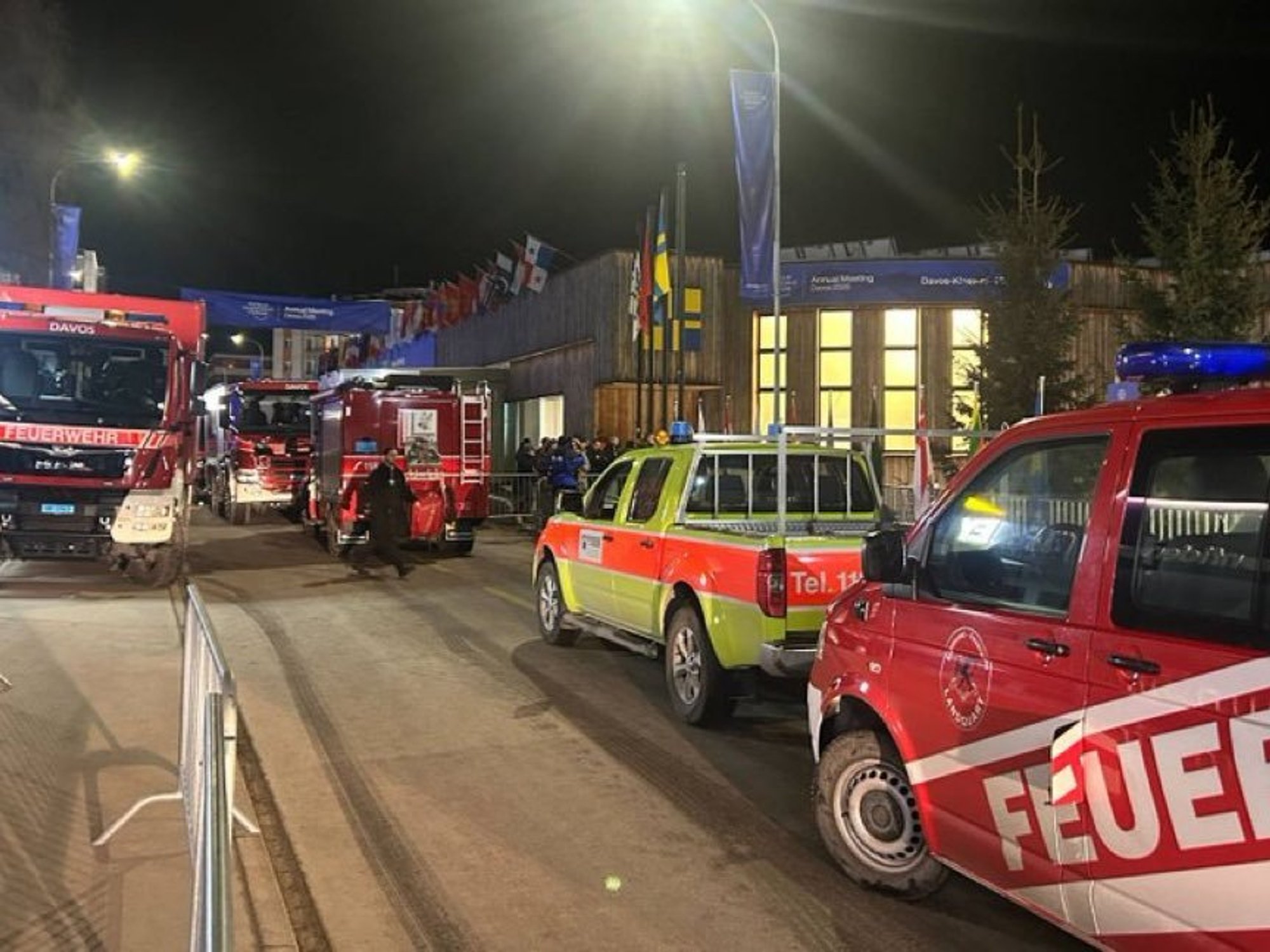 Davos evacuated as firefighters rush to scene following Donald Trump's bombshell trade threat U-turn