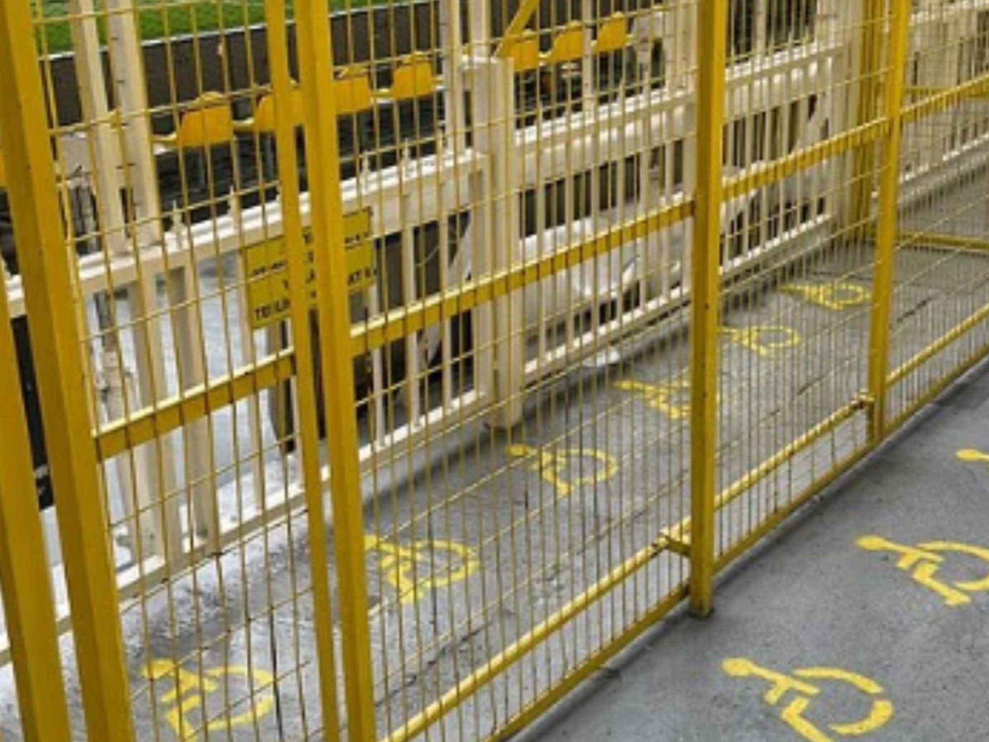 Disabled Aston Villa fans forced to watch Europa League match in distressing conditions from yellow cage