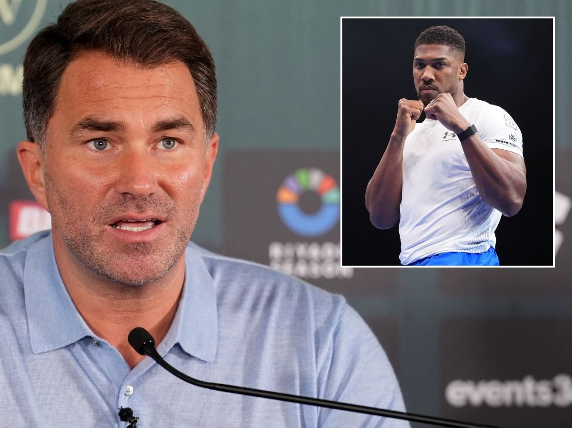 Eddie Hearn makes admission about Anthony Joshua's future after tragic car crash that killed two friends