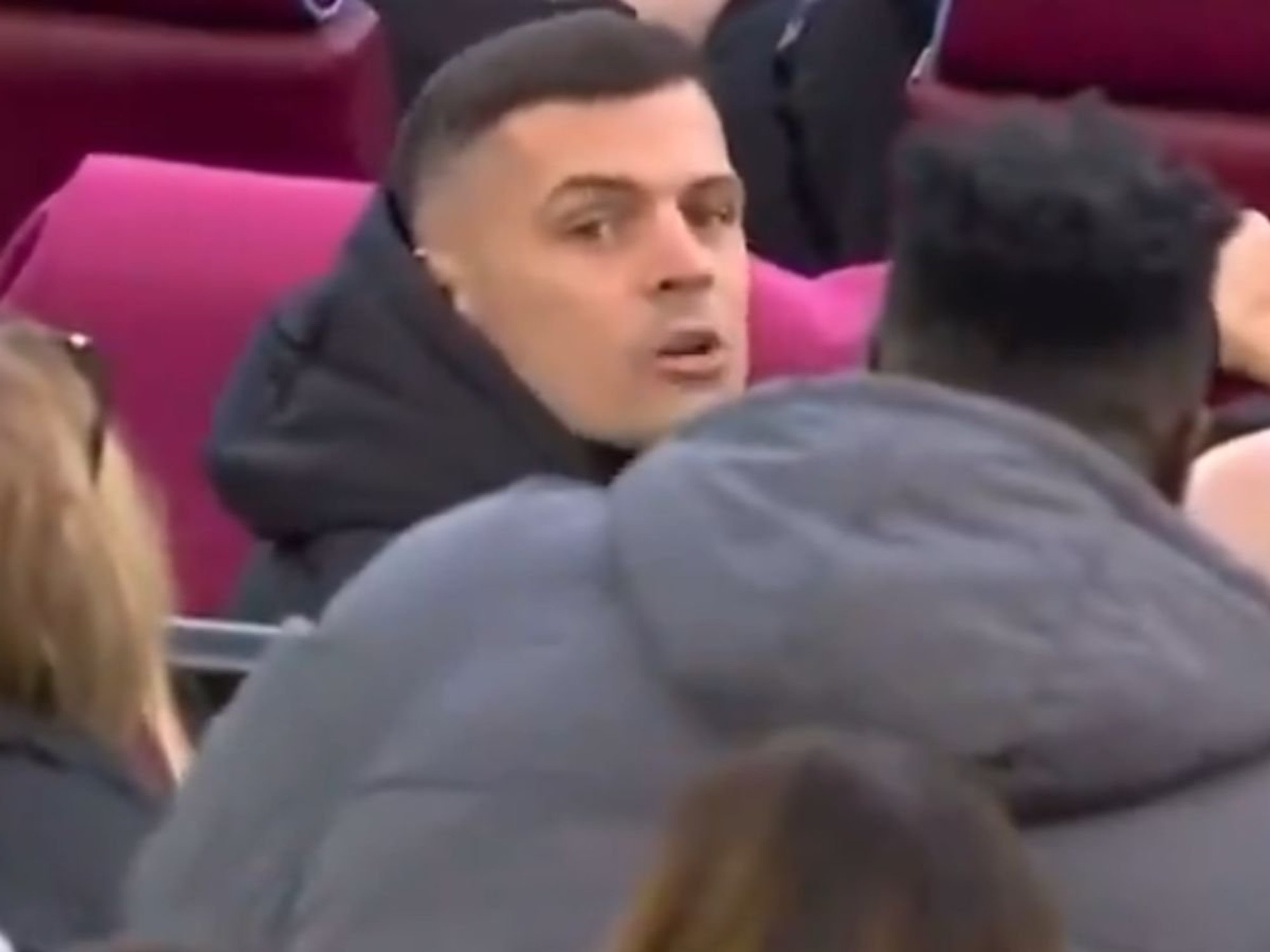 Granit Xhaka clashes with West Ham fans in the stands as Sunderland crash to disappointing defeat