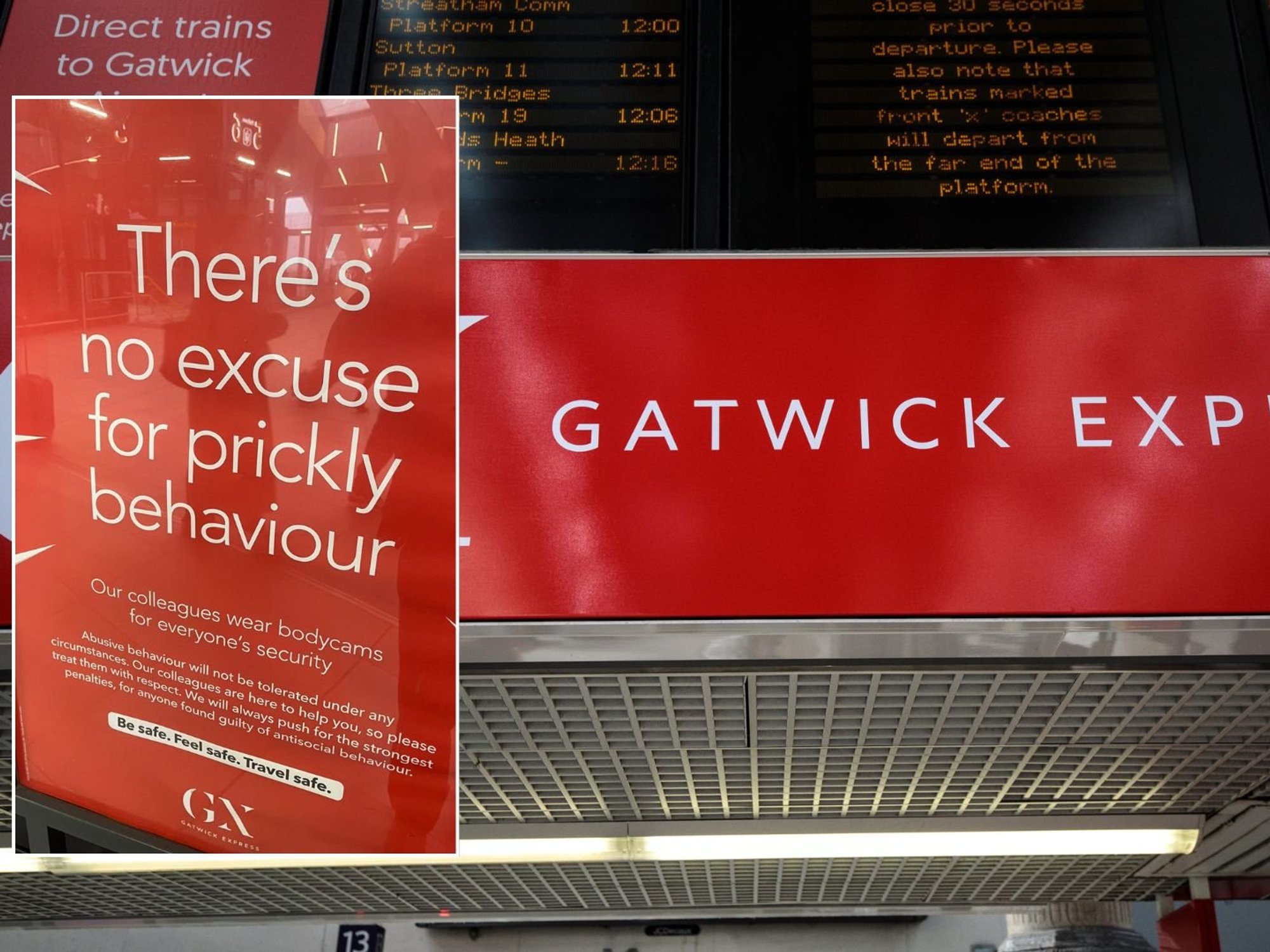 Gatwick Express sparks outrage after fitting staff with bodycams to tackle ‘prickly behaviour’