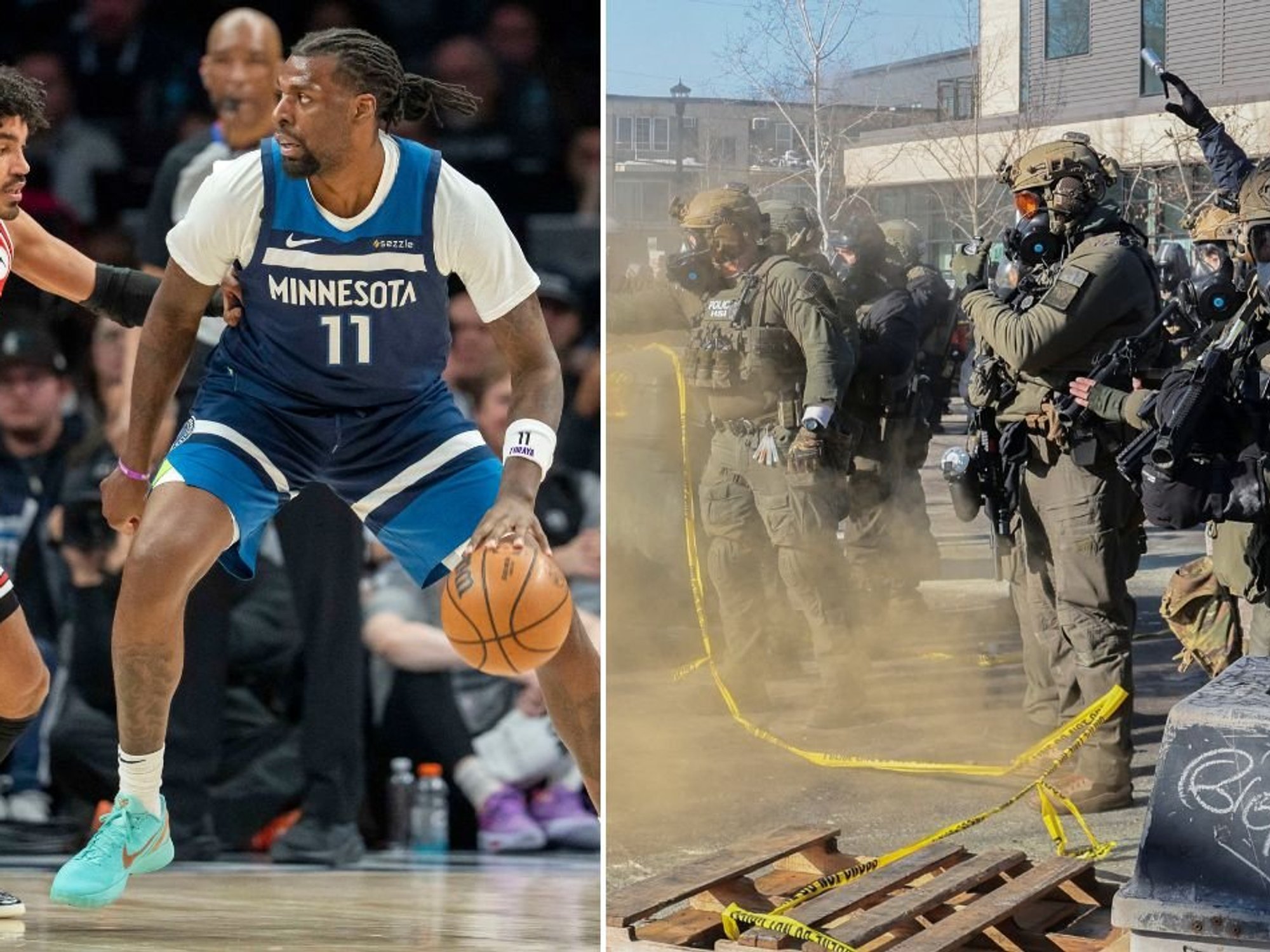 Minnesota Timberwolves NBA match suspended after fatal shooting by federal agent