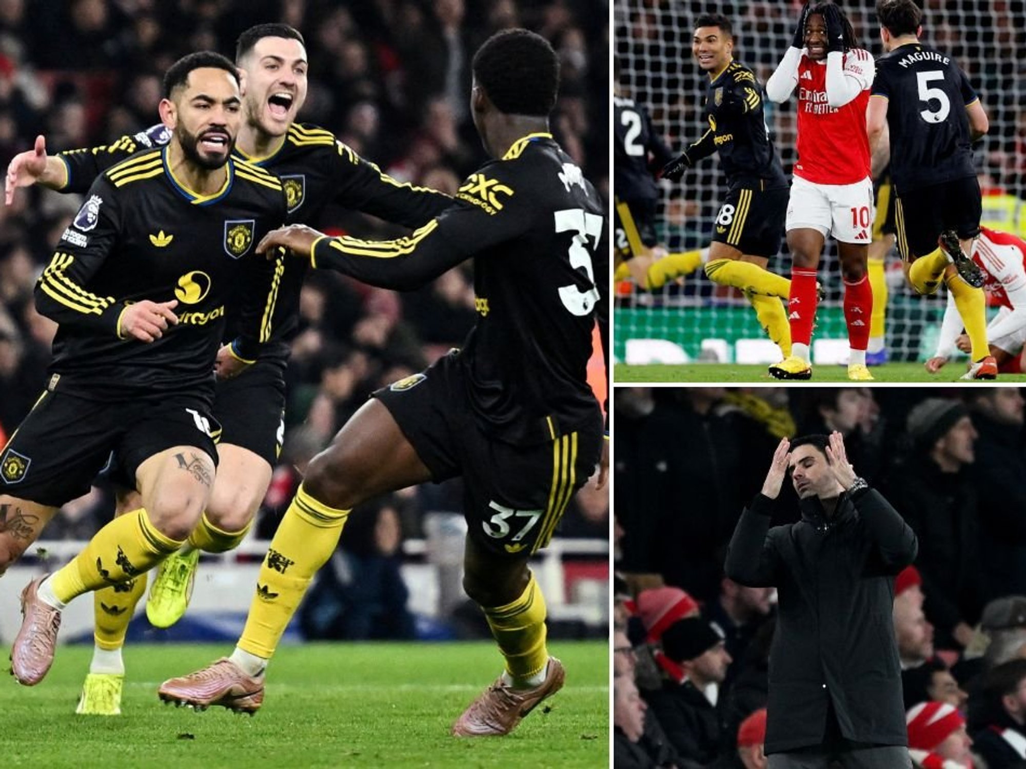 Man Utd land thrilling 3-2 win over Arsenal to blow title race wide open