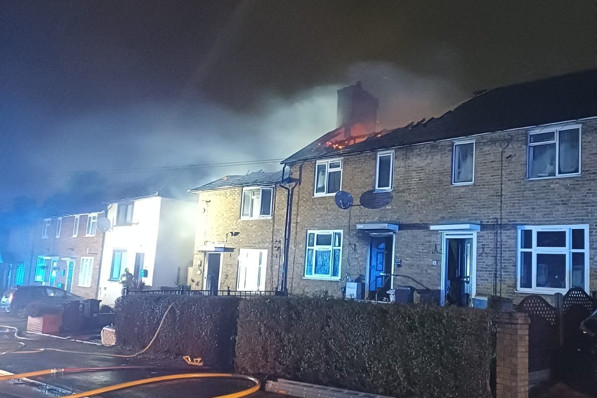 Morden fire: Child rushed to hospital in house fire horror as inferno rips through double-storey home
