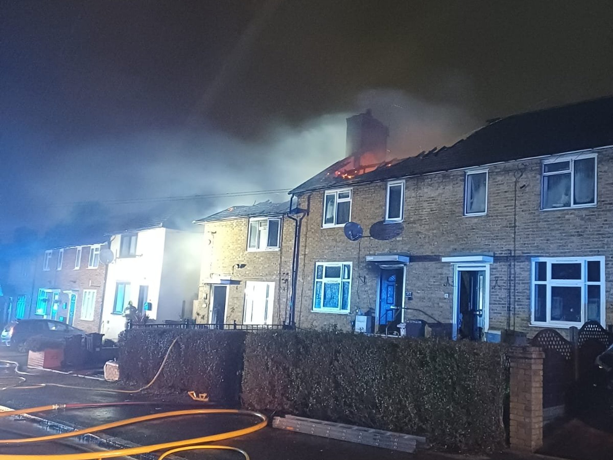 Morden fire: Child rushed to hospital in house fire horror as inferno rips through double-storey home