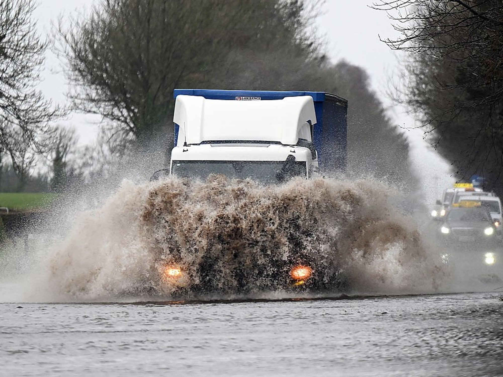 Lorry driver in 60s killed after crashing HGV into river during aftermath of Storm Chandra