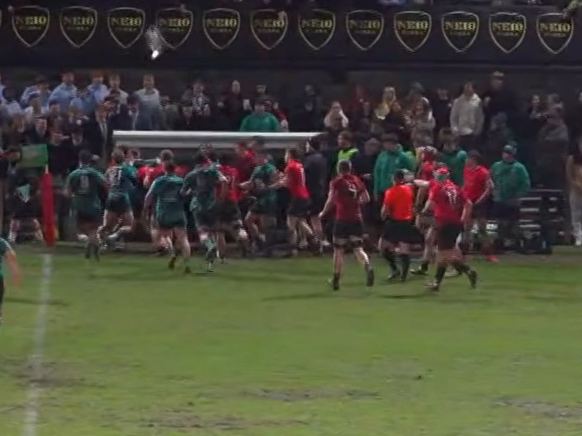 Uni rugby match ‘abandoned’ after 30-man brawl as fans hurl beer over players