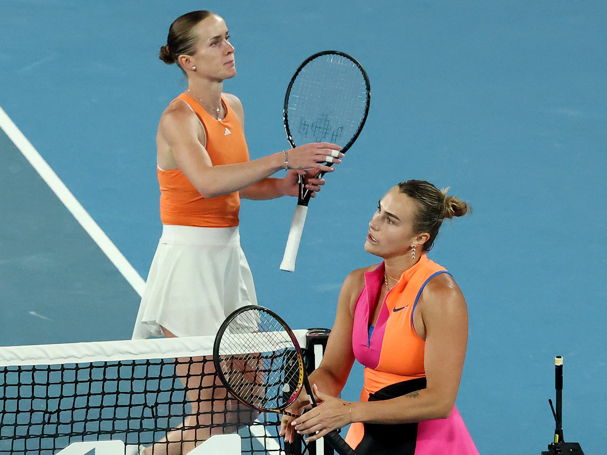 Aryna Sabalenka has frosty moment with Ukrainian opponent after reaching Australian Open final