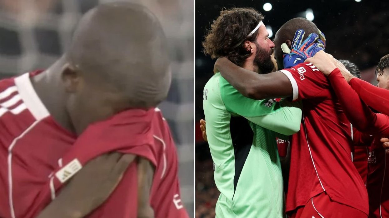 Liverpool star Ibrahima Konate breaks down in tears after paying tribute to late father with goal in Newcastle win