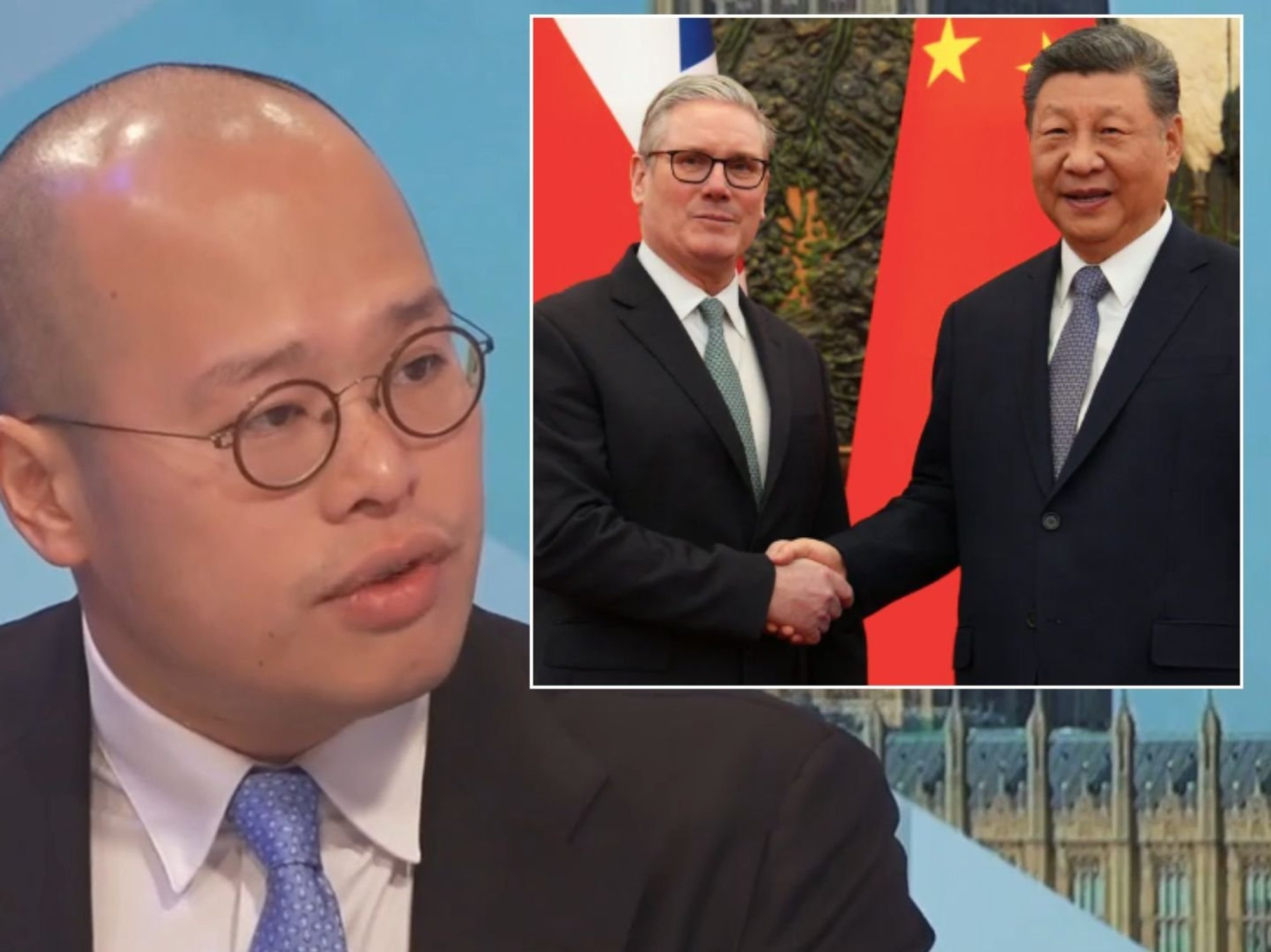 ‘He's being TORTURED while they talk trade!’ Son of imprisoned Hong Kong journalist slams Keir St...