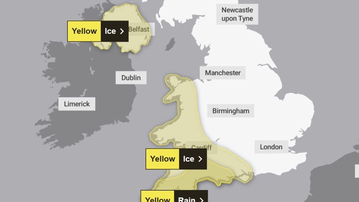 UK weather: Met Office issues three yellow warnings as temperatures plunge to -2C