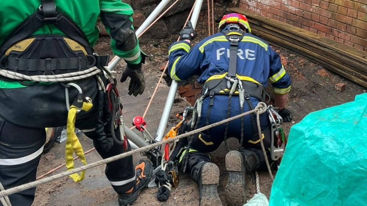 Man plunges 30ft down well on English high street as emergency crews race to rescue