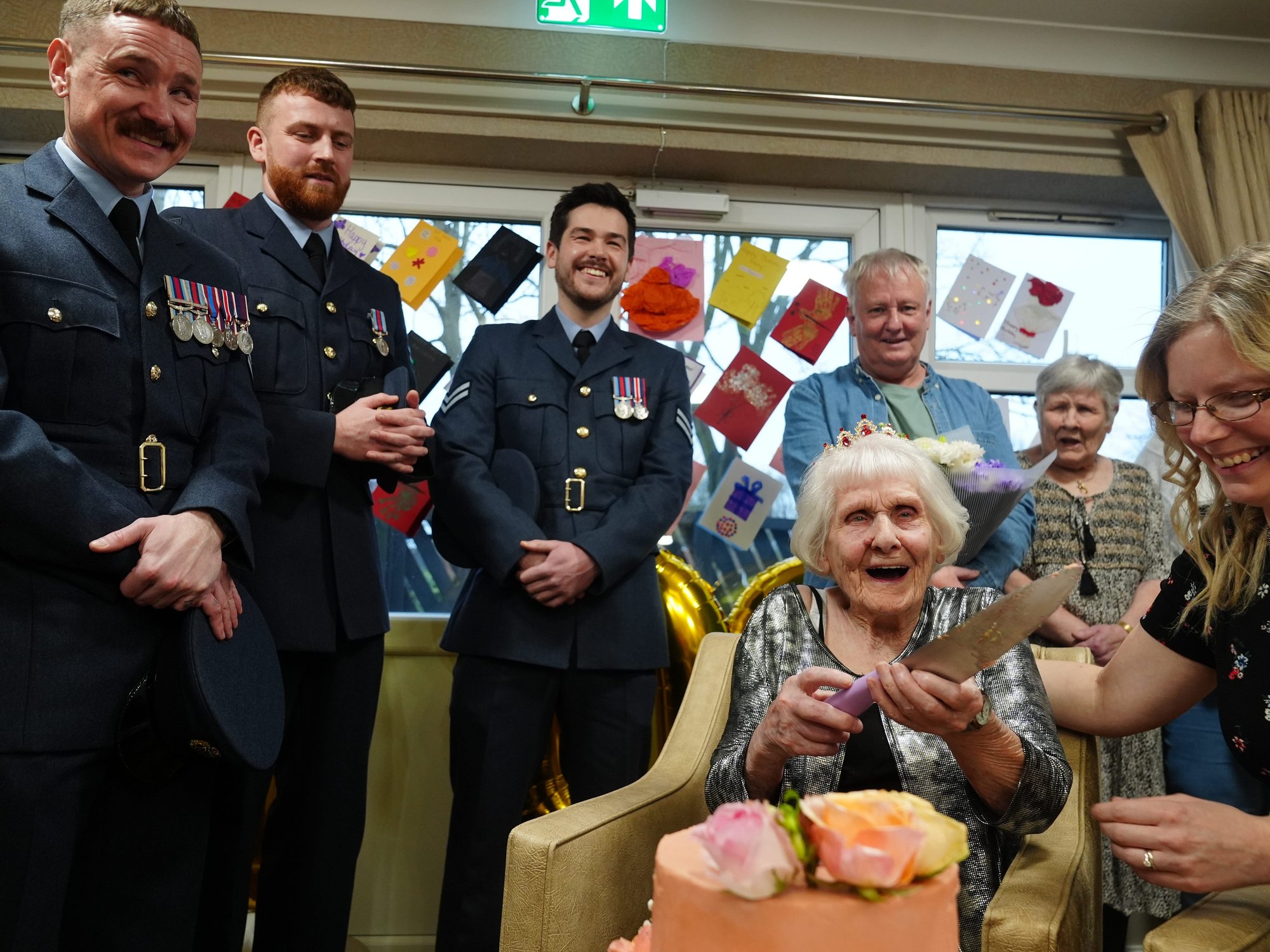 RAF joins 103rd birthday celebrations for World War II veteran who helped stricken airmen land sa...