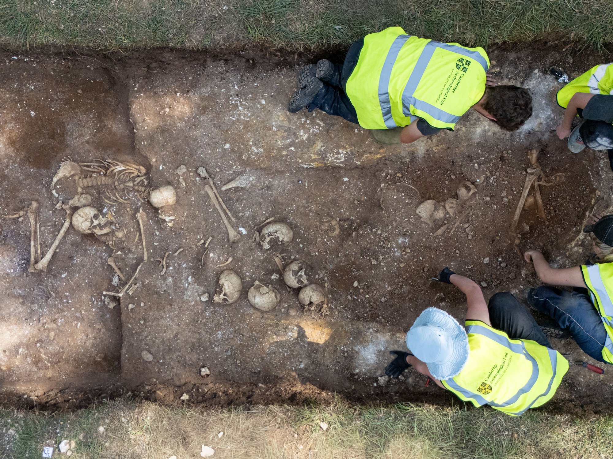 Students discover decapitated bodies in burial pit beneath country park in grisly chance find
