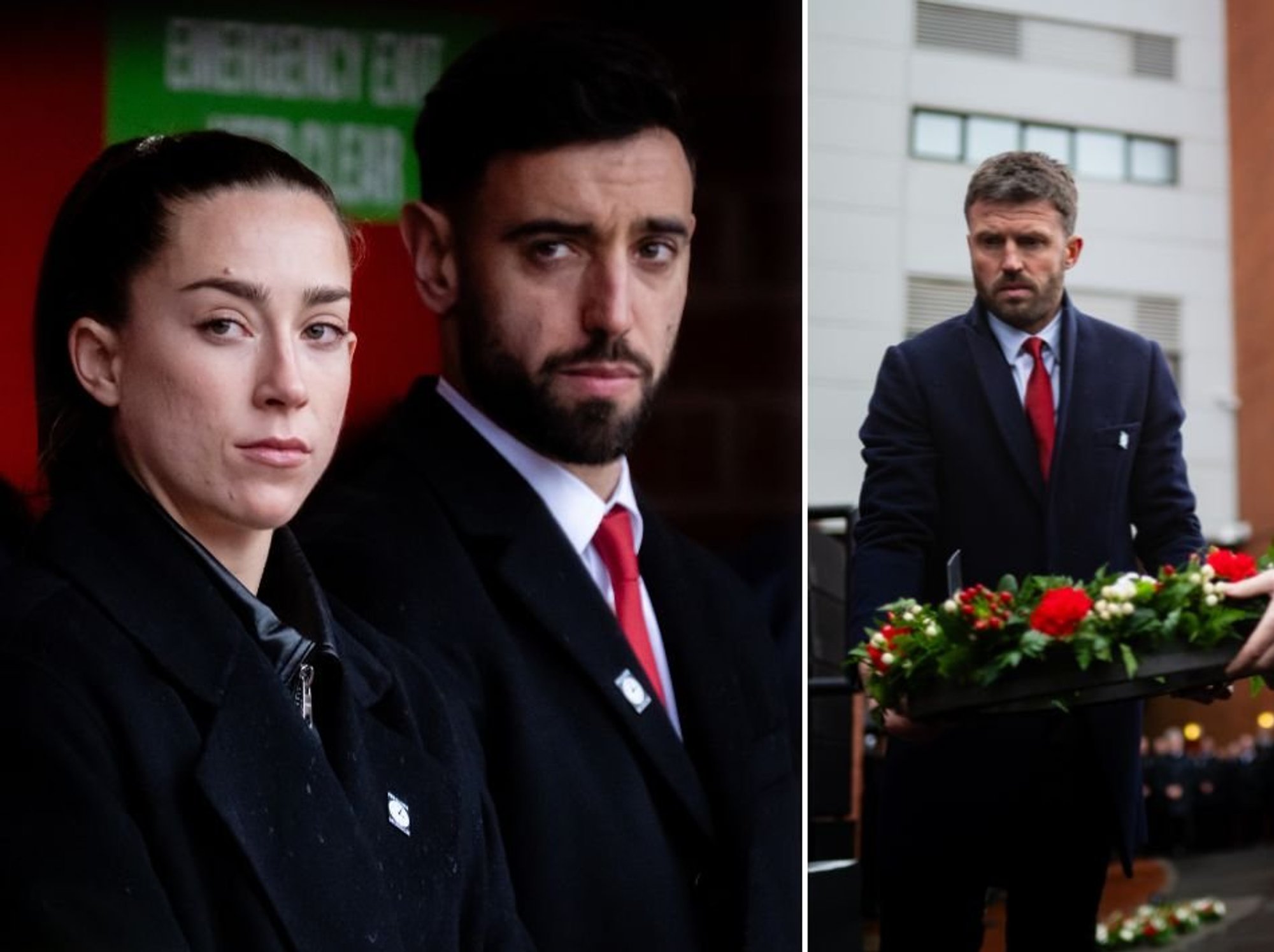 Michael Carrick and Bruno Fernandes join Man Utd fans at Munich air disaster memorial service