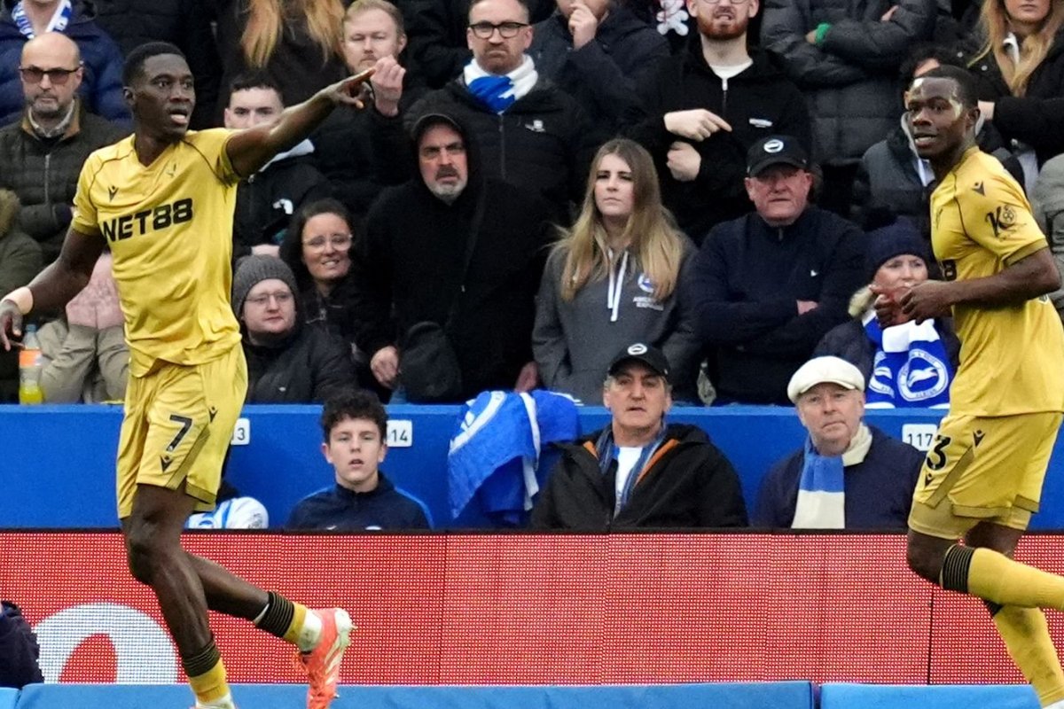 Crystal Palace's horror run finally over as Brighton beaten in tight Premier League clash