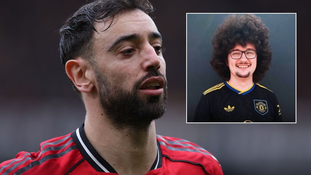 Bruno Fernandes gives blunt response when asked about Man Utd fan who won't cut his hair until five games won